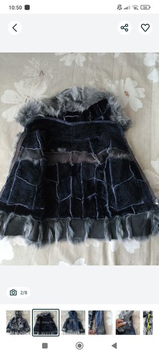 Cojocel fetita piele naturala  3 ani