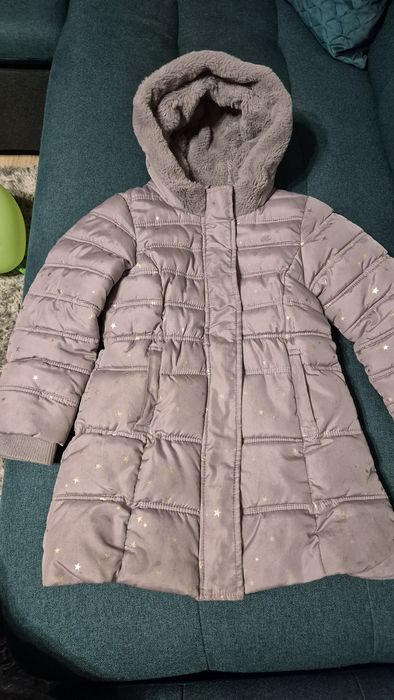 Geaca iarna fetite, inaltime 128 cm, captusita cu flece