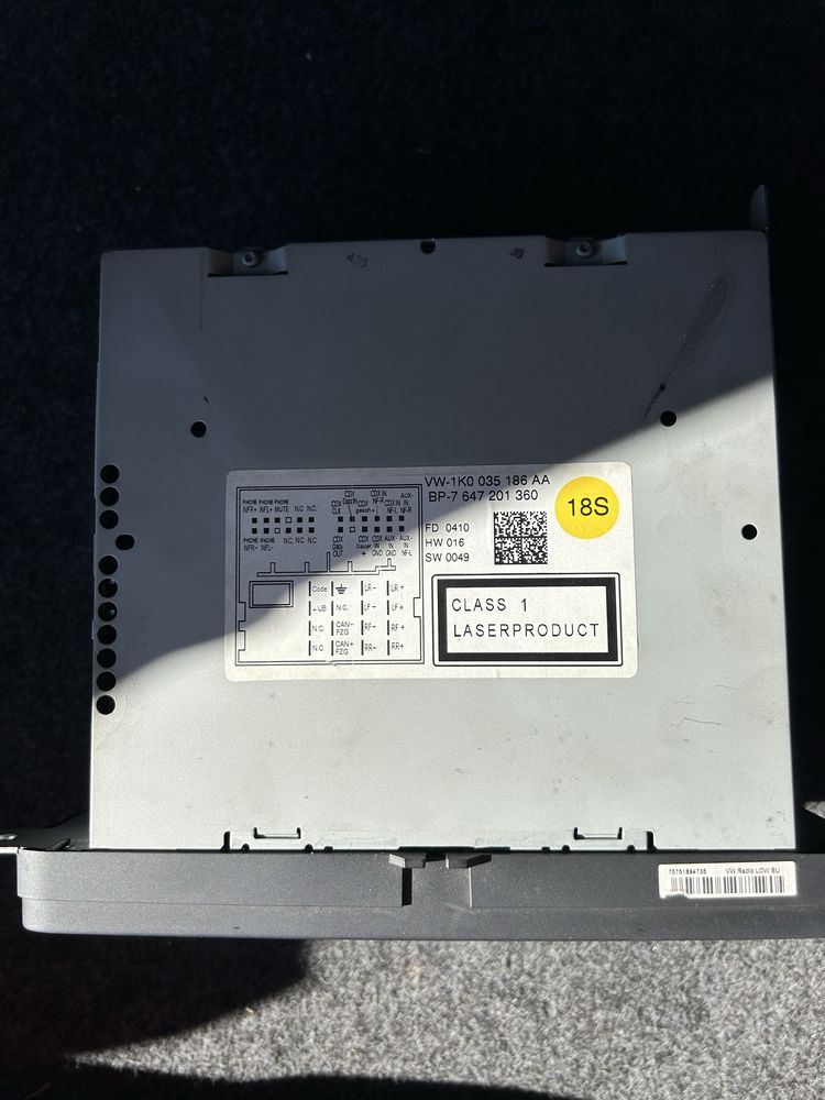 Cd/radio vw golf 6