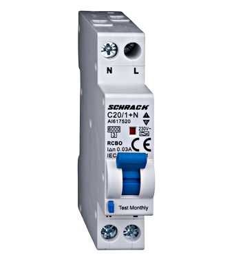 Siguranta automata cu protectie diferentiala RCBO Schrack,Eti,Iek