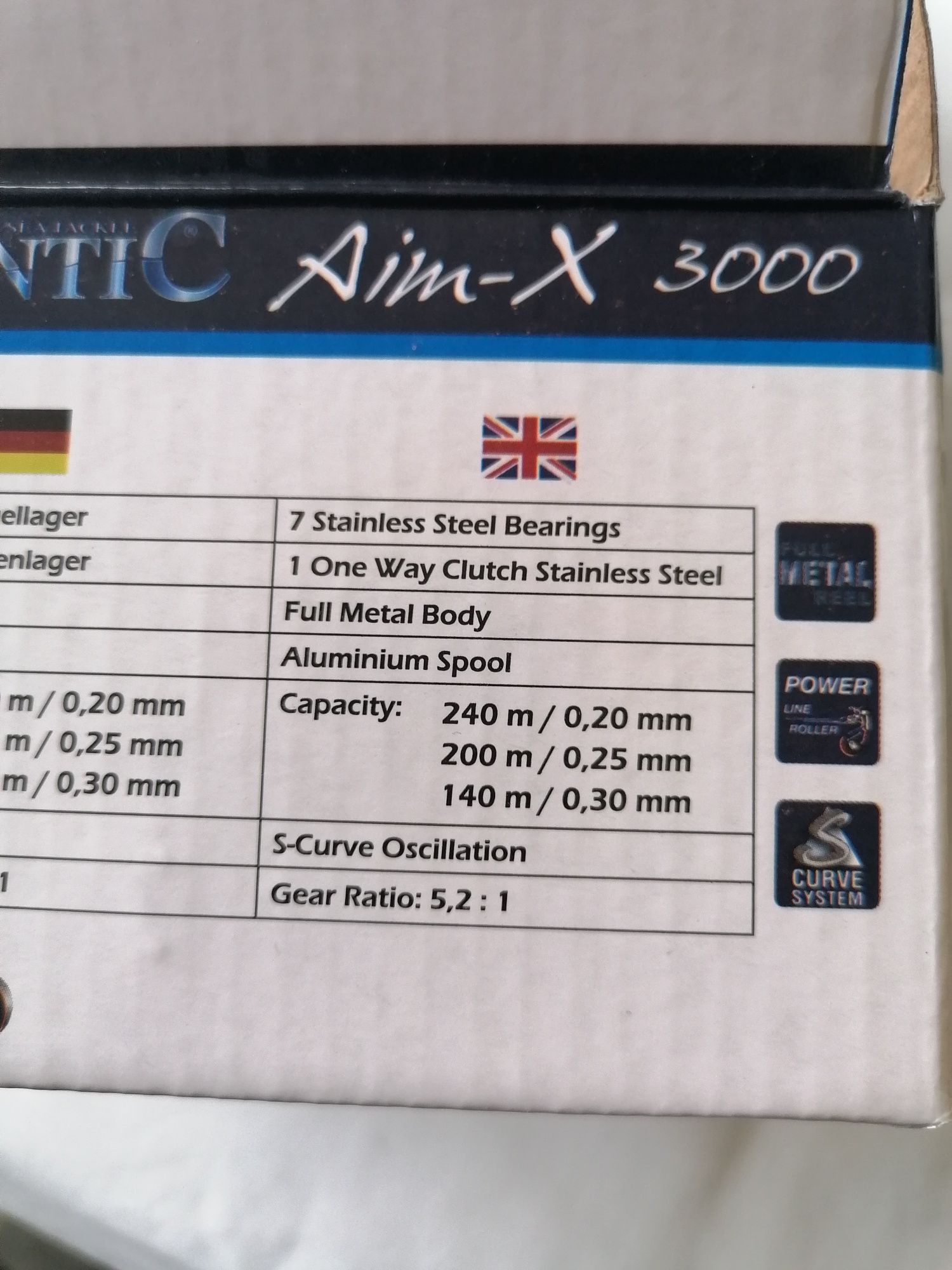 Mulinete spinning Aquantic AIM - X 3000