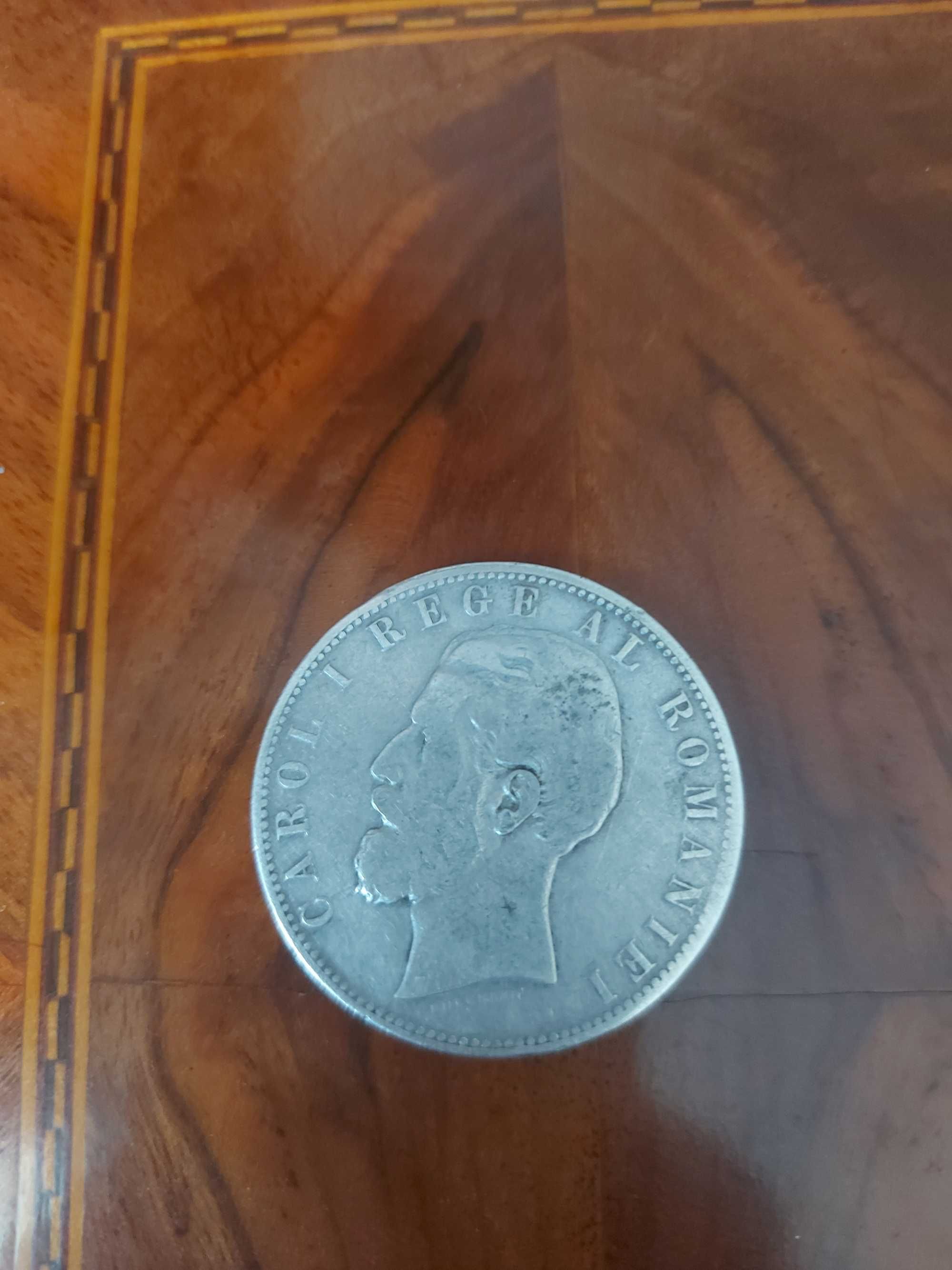 Monezi argint anul 1881 Carol I Regele Romaniei