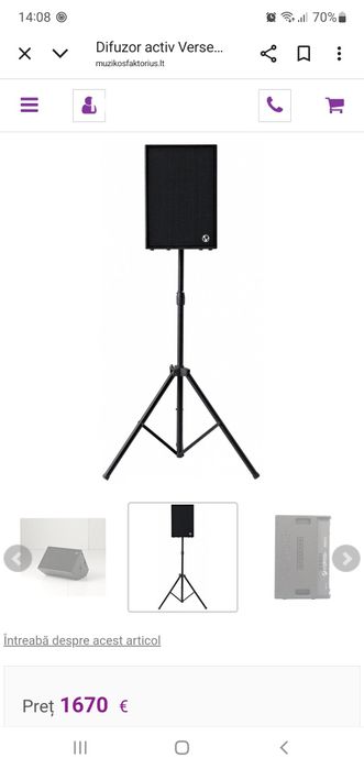 Vând boxe Verse insider 12 si sub15 mkII( ca fbt, dynacord, rcf)