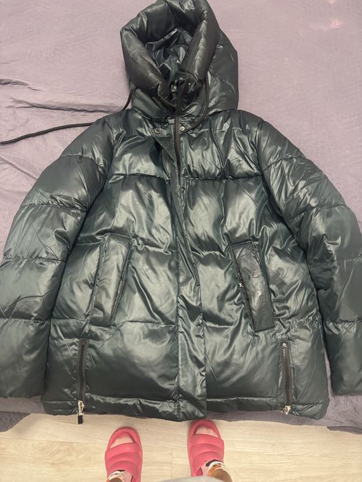 Зимно маслено зелено яке за жени