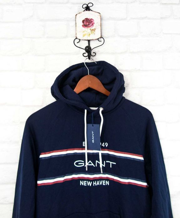 GANT Оригинална мъжка горница с качулка суитчър Hoodie Размер М НОВО