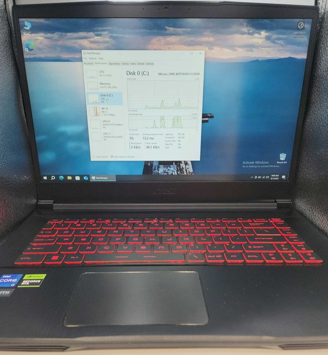 Hope Amanet P11-MSI THIN 15 I7-12650H/RAM 16 GB/SSD 512/RTX 3050/4GB