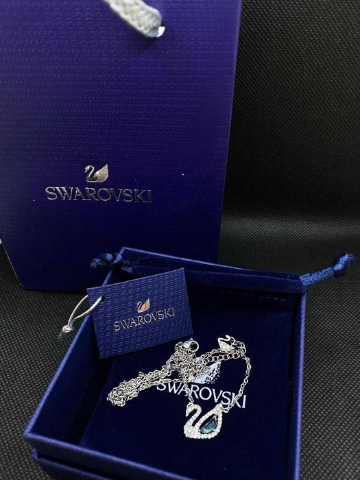 Lant Swarovski lebada albastru