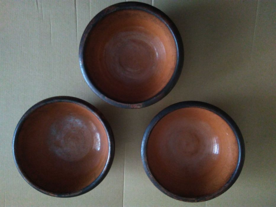 Керамични ретро купи - 3 броя