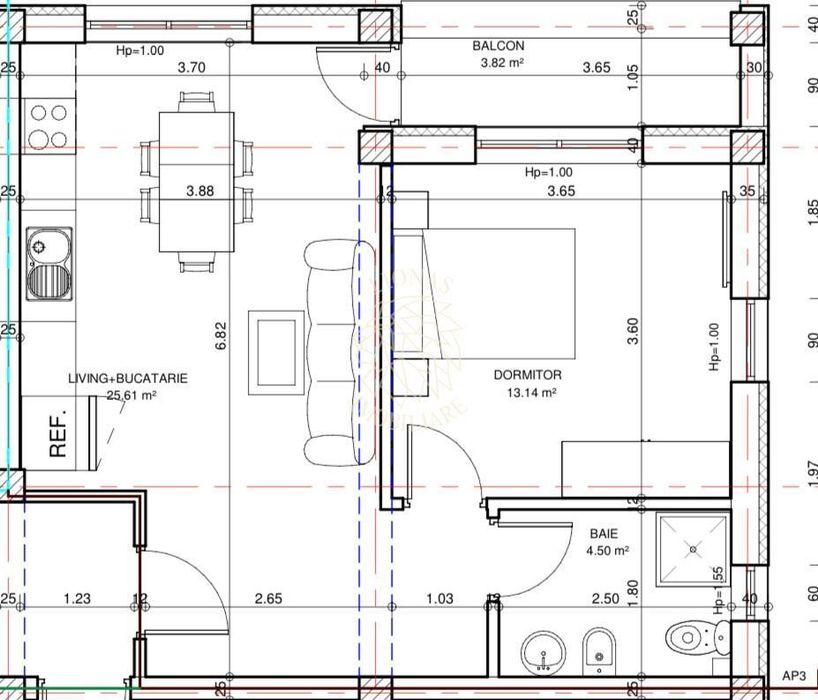 Apartament finisat la cheie 2 camere-balcon-etaj 2-lift-Libertatii