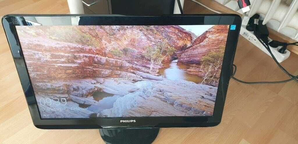 Monitor LCD Philips 21.5'', Wide, FULL HD, DVI, Negru, 222E