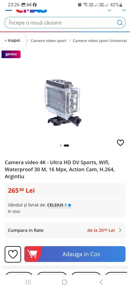 Camera Video 4K ultra HD Sigilata