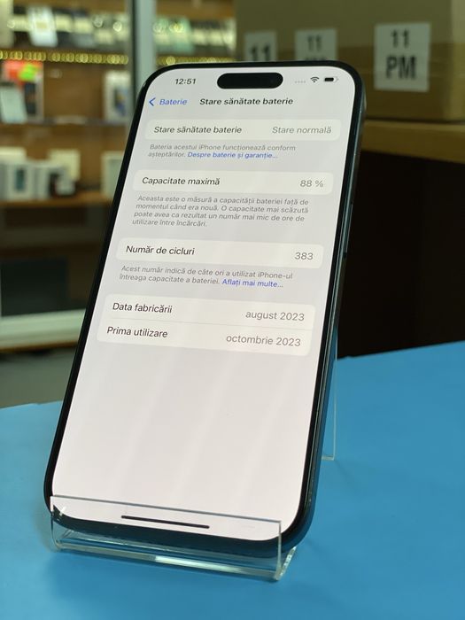 Apple iPhone 15 Pro 128GB, Garantie 12 luni | Lensun