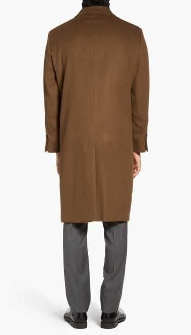 Palton slim 54 XXL premium Healey lana maro caramiziu