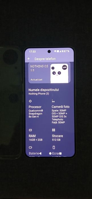 Nothing Phone 3 512 cu 16 nou impecabil