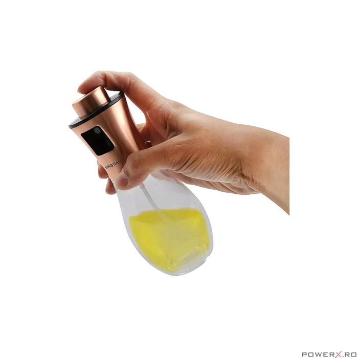 Pulverizator pentru ulei si otet 200ml, auriu-roze, Kinghoff