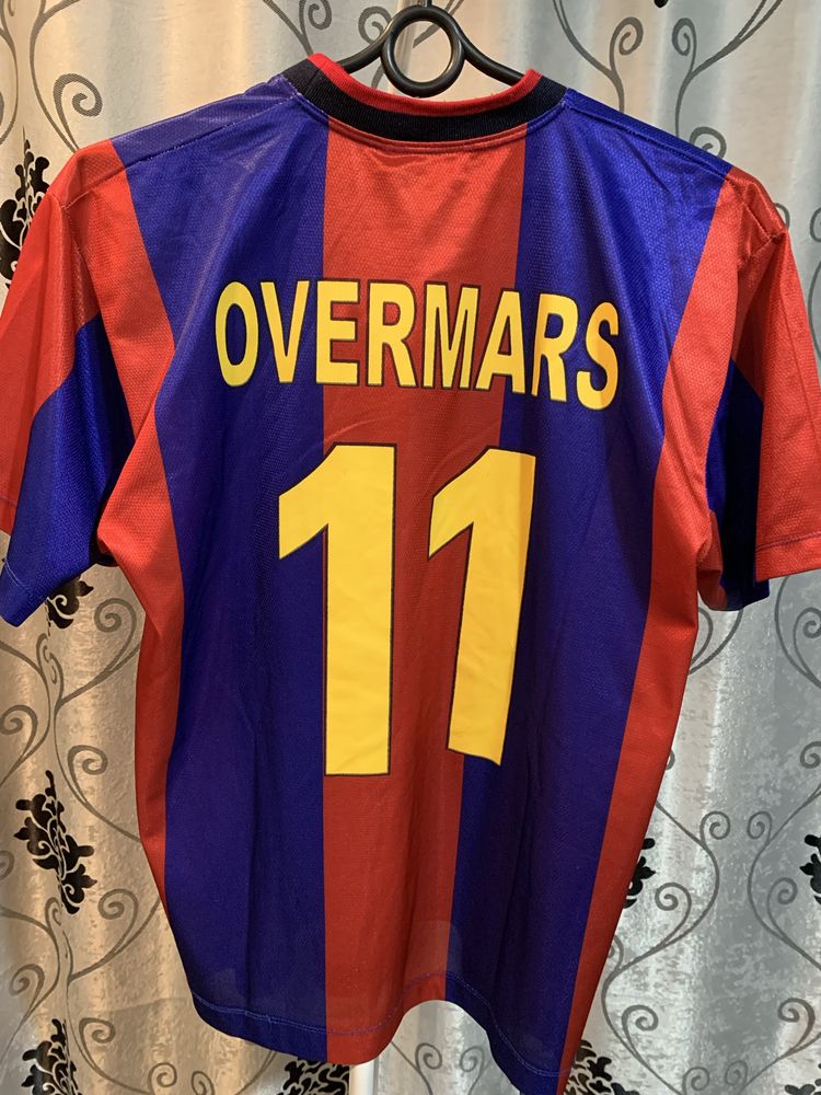 Tricou Fotbal vintage de colectie Barcelona Overmars Transport