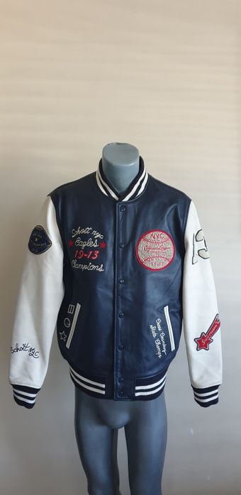 Schott NYC Teddy Avec Badges Leather / L  НОВО! ОРИГИНАЛ! Ест. кожа!