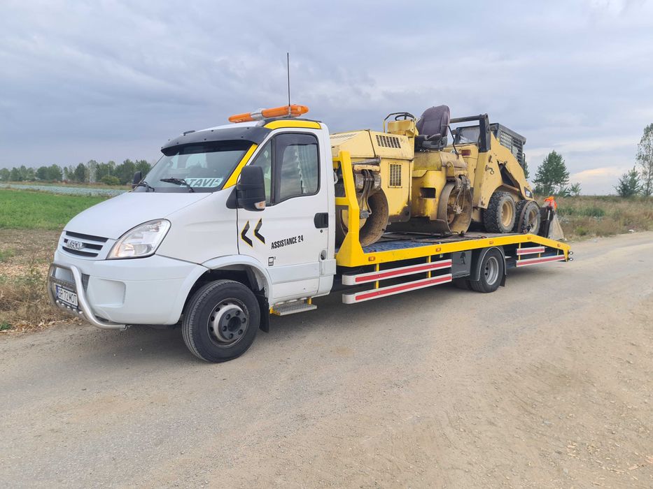 Tractari auto Transport utilaje tractor u650 manitou microbuz dube etc