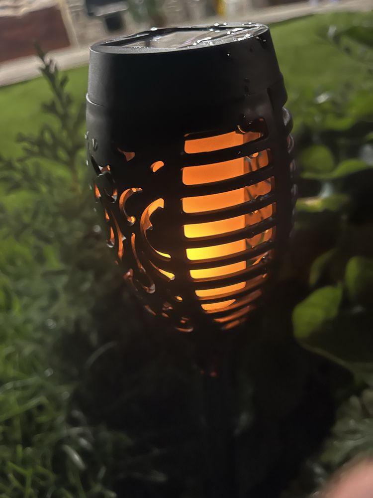 Соларна LED лампа факла градинска  с ефект на пламък Solar Light fire