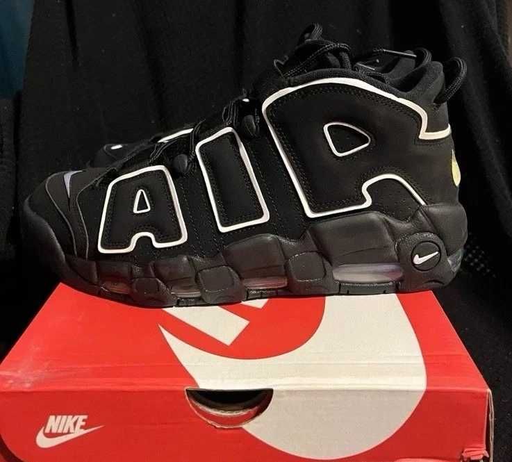 Nike Air More Uptempo 96 Black White Adidasi