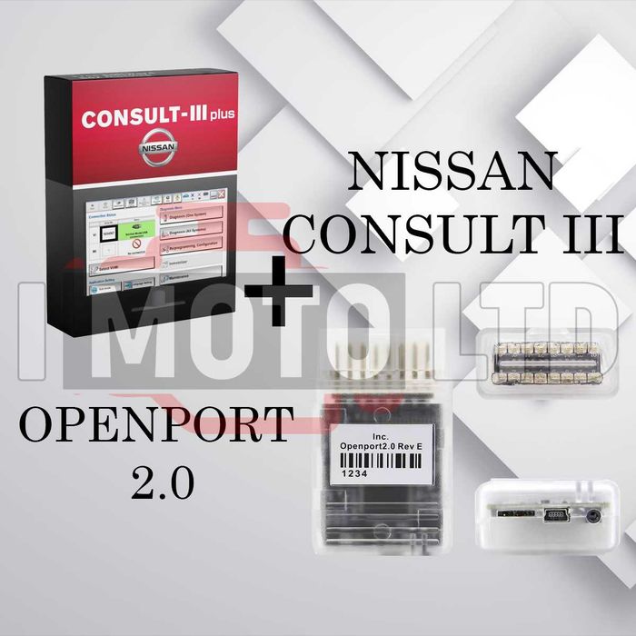 Nissan CONSULT III Plus + OpenPort 2.0 – Диагностика и програмиране
