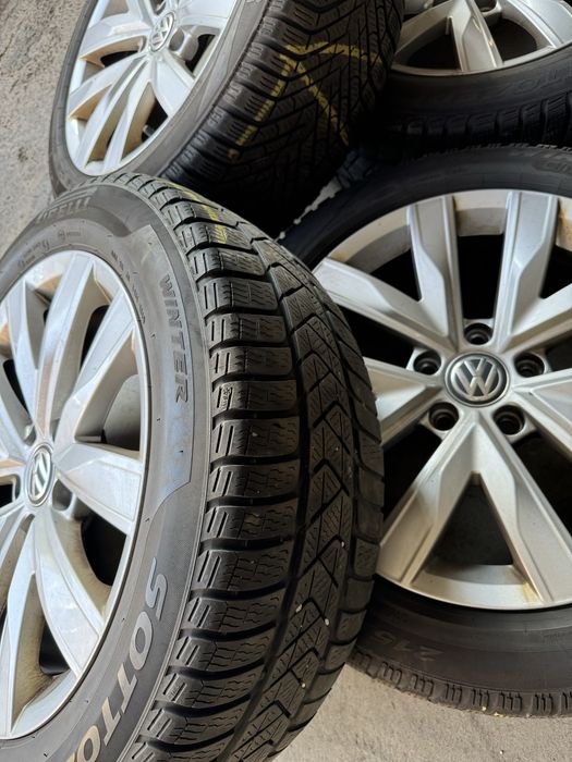 Vand jante volkswagen 5x112 cu anvelope de iarna 215 55 17 dot 2022