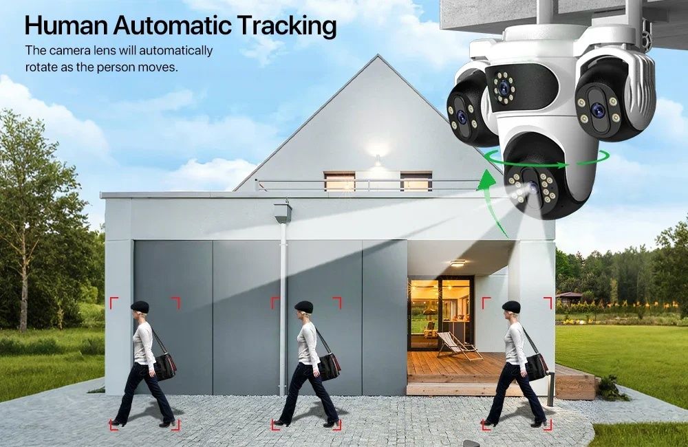 audio IP камера H.265 Wifi 6MP IP camera  HD PTZ auto tracking