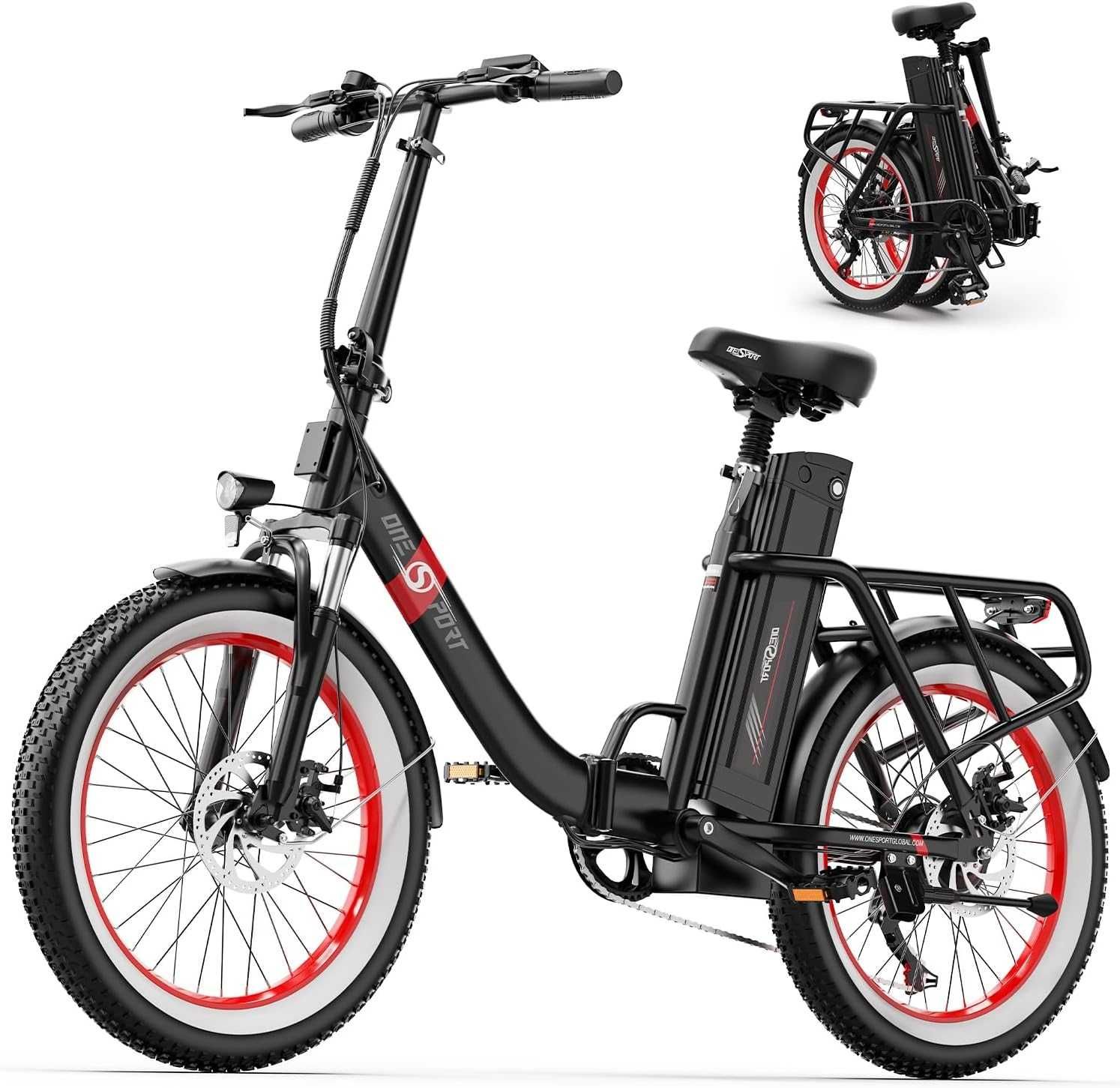Сгъваемо електрическо колело OneSport OT16-2 750W 48V 17Ah