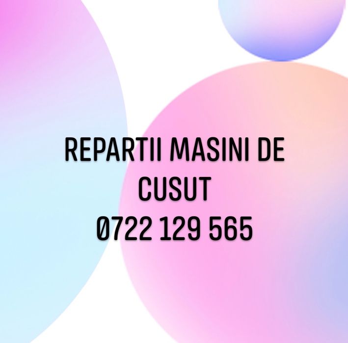 Reparatii masini de cusut de orice tip