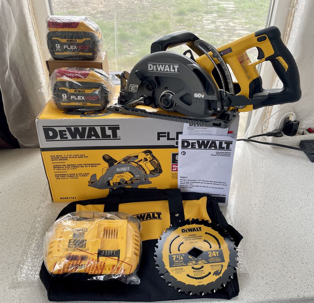 DeWALT AMERICA Circular DCS 577T2-USA 2 Baterii 9 Ah Original Nou !