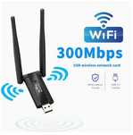 Extensor de Viteză Wi-Fi, Placă de Rețea Fără Fir USB 300Mbps