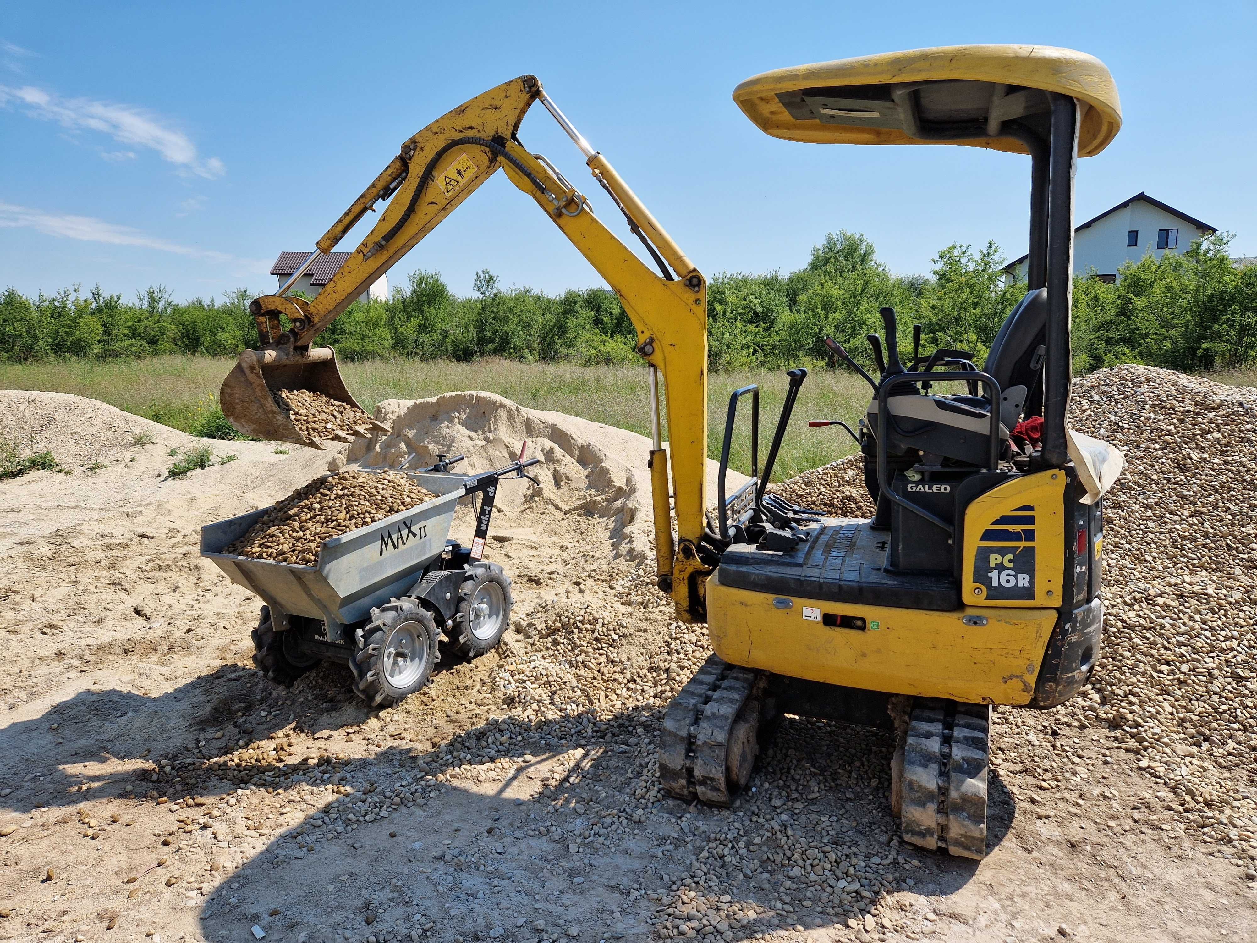 Miniexcvator, excavator, santuri, sapaturi