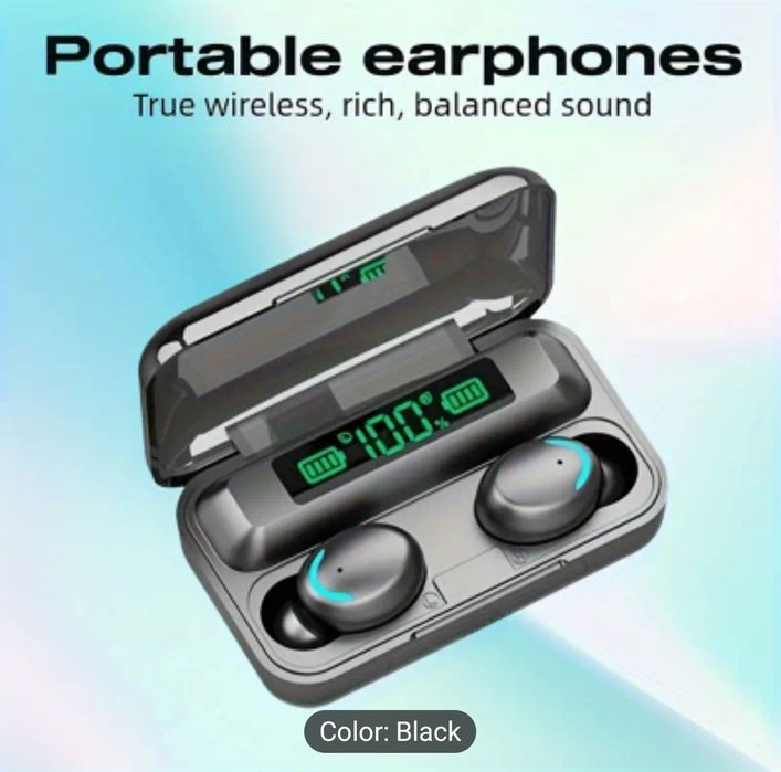 Căști Bluetooth wireless cu baterie externă incorporata