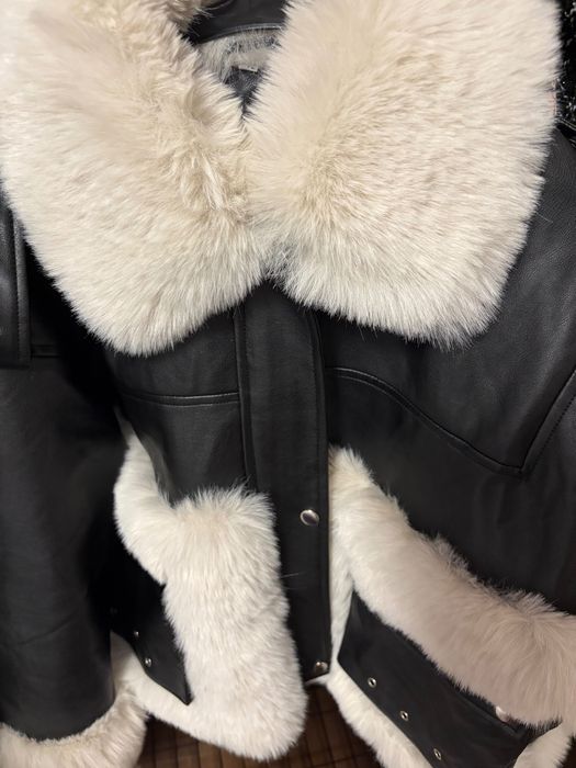 Зимно кожено яке с пух