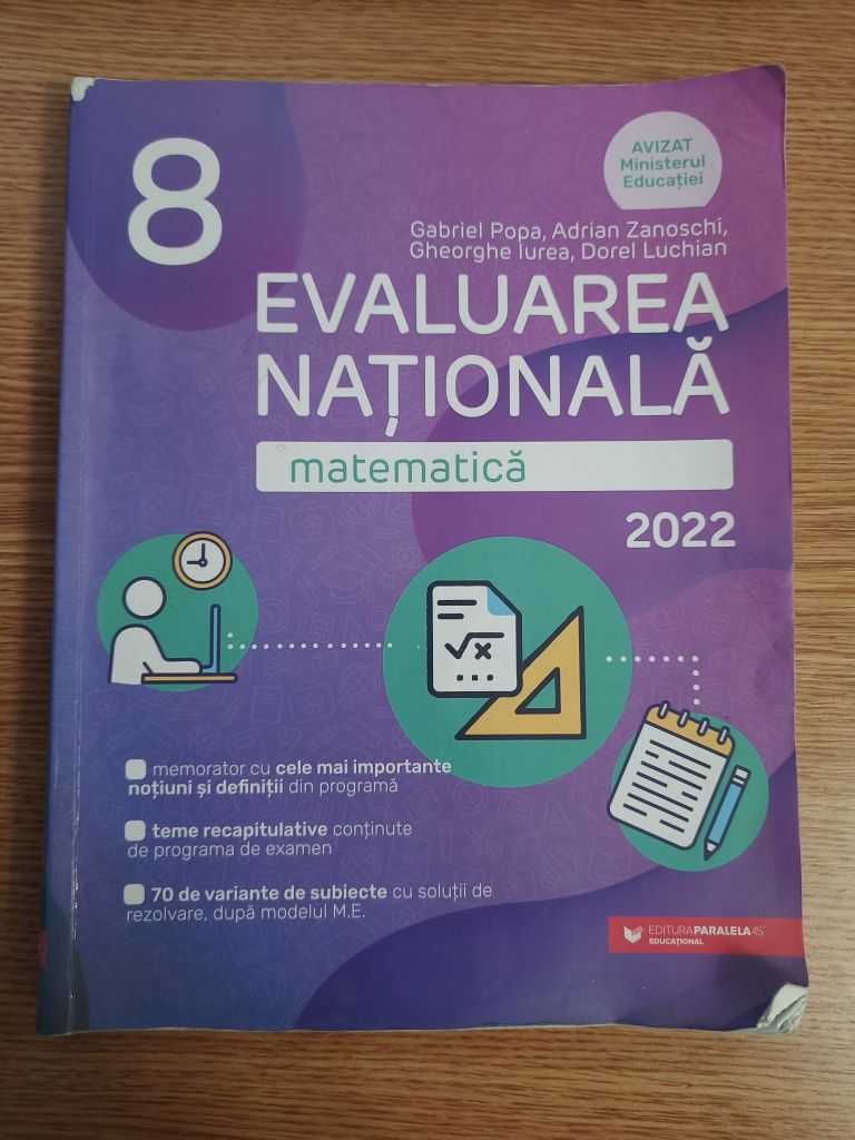 Culegeri de Matematica și Romana pentru clasa a8-a