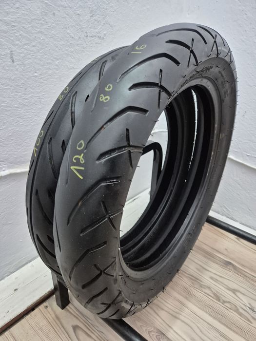 Set anvelope moto 100 80 16 cu 120 80 16 Irc ss530