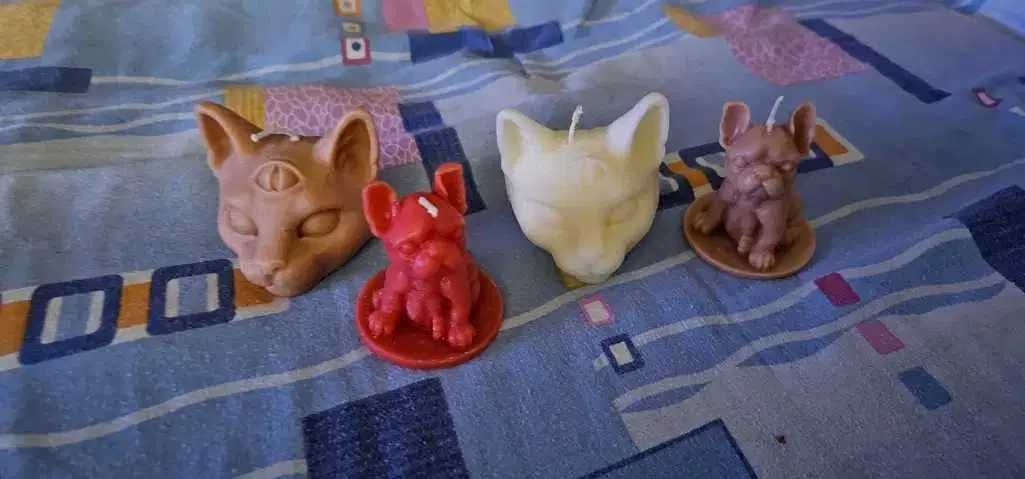 lumanare parfumata catel buldog francez sau pisica