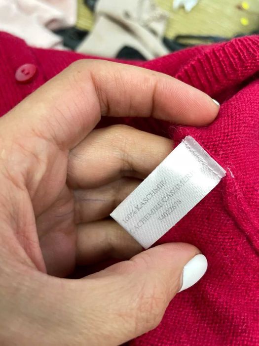 Дамски кашмирен пуловер размер S 100% КАШМИР цикламен