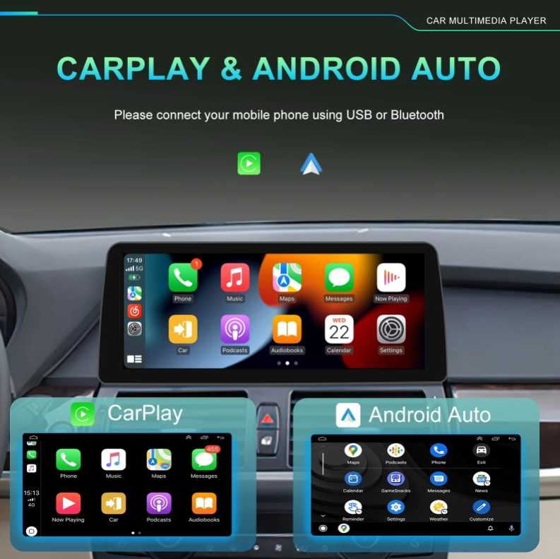 Navigatie Android BMW X5 X6 , 8GB RAM 12.3 inch Carplay & Android auto