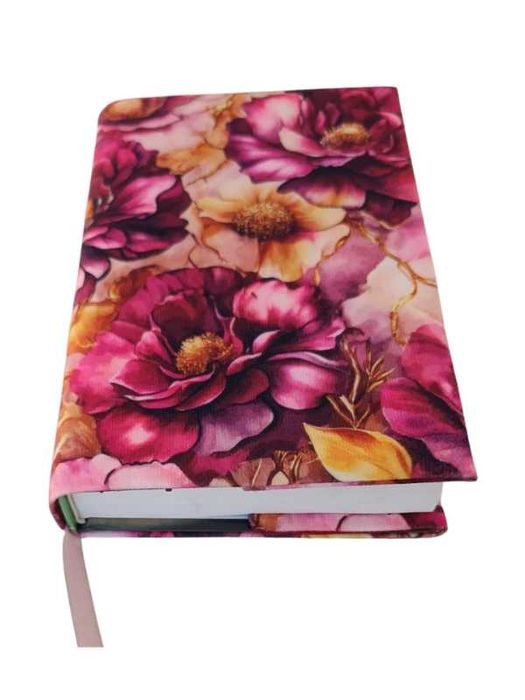 Калъф за книга "Бугундско вино" с цветя