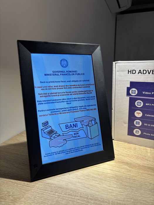 Tableta/Rama Foto afisare informatii meniu magazine