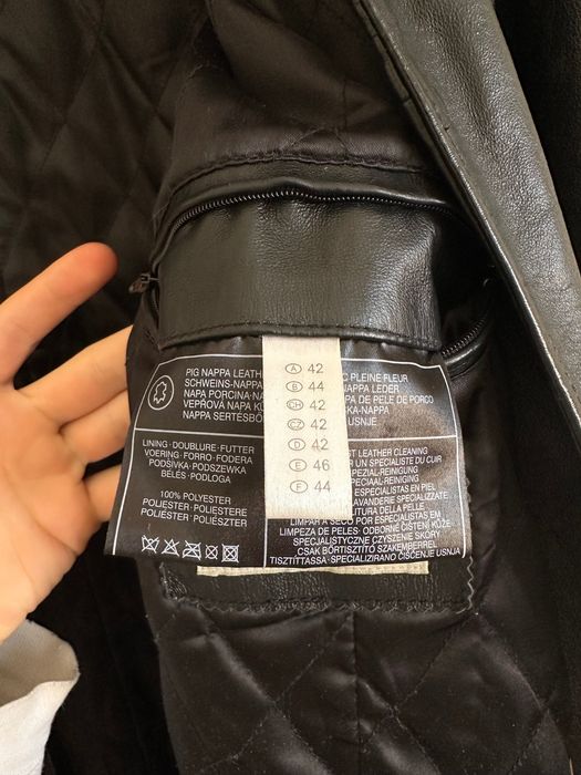 Haină lungă de piele naturală