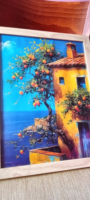 Ярка стълбица от 10 книги- Цветна Маслена Живопис Стенна Декорация, Ус