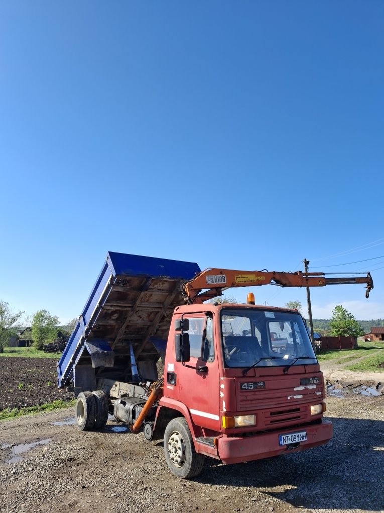 Vând Daf Basculabil cu macara ( nu iveco Man mercedes]