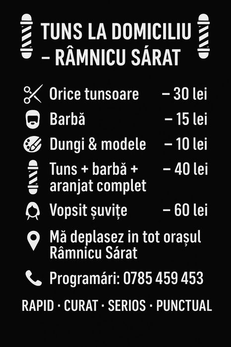 Tund la domiciliu Doar in Râmnic