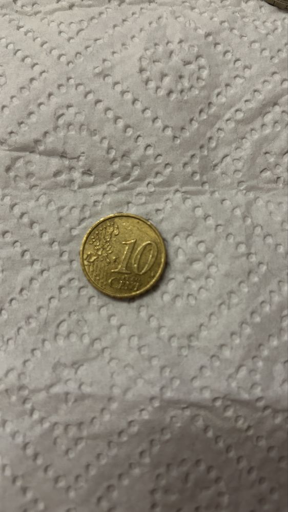 Seltene Italia 10 Cent 2002 Münze. Dețin doua bucăți
