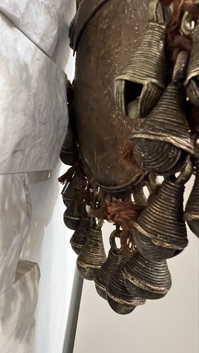 Artefact antic din geanta de bronz tribal Nupe of Nigeria