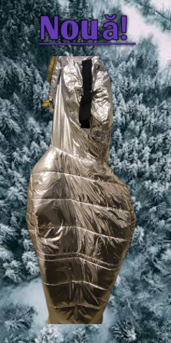 Vând geacă de iarnă argintiu lucios Mon Expert Denim  mărimea L nouă.