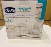 Sterilizator electric cu aburi Chicco 3 in 1 Steril Natural, 0luni+