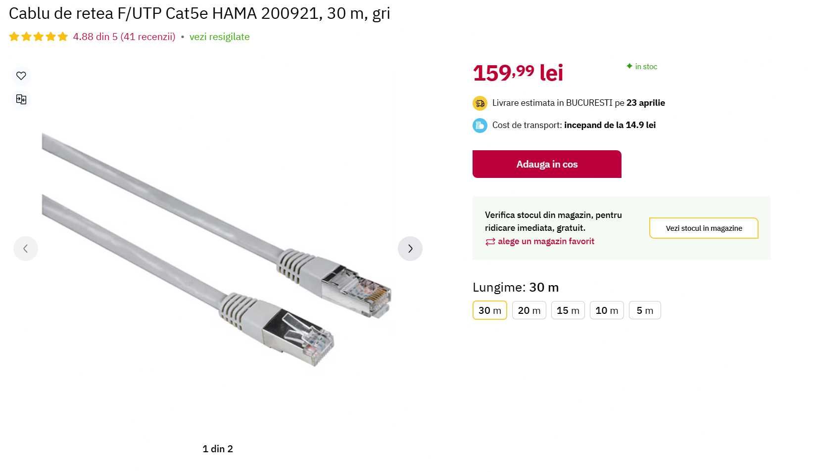Accesorii PC-Cablu ethernet, Adaptor Wifi, Mouse bungee